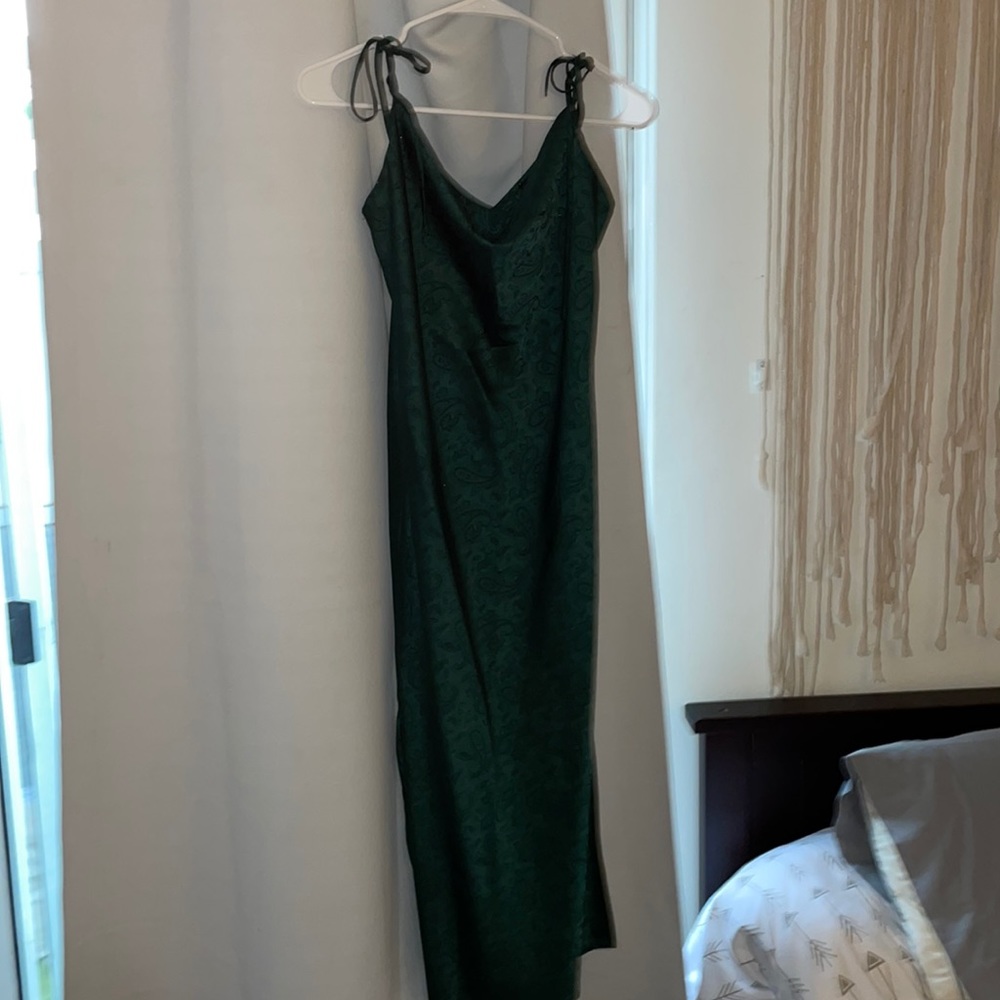Dark green maxi dress